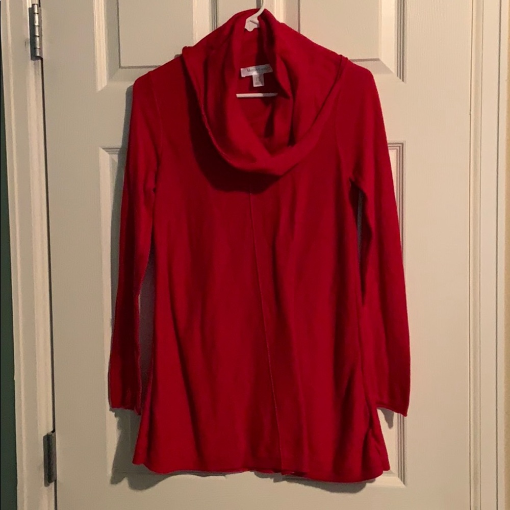 Motherhood Maternity S red cowl neck sweater